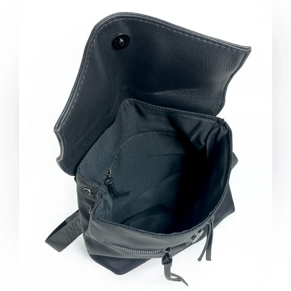 Botkier | Sleek Black‎ Mini Backpack Adjustable Branded Straps Tassel Pockets